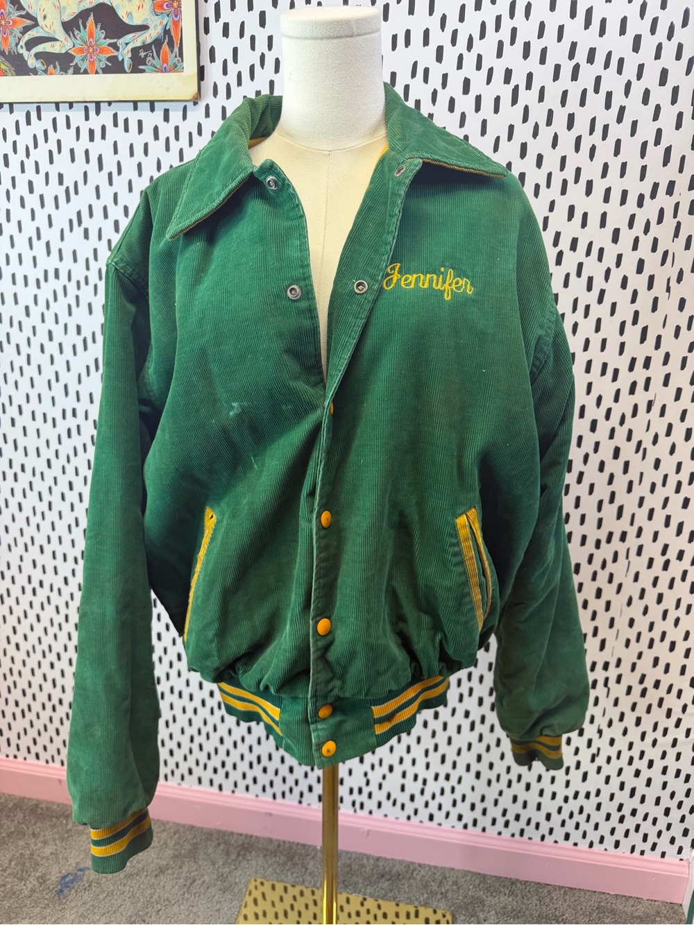 RENNOC Stadium Jacket, Size large, Cotton, Green, Plain